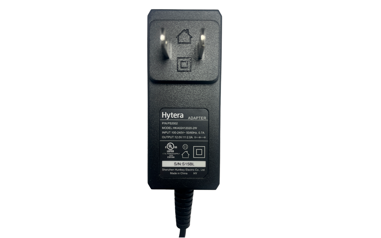 Adaptador Hytera PS2002 para radio portatil series PD4 PD5 PD6 PD7 PD9