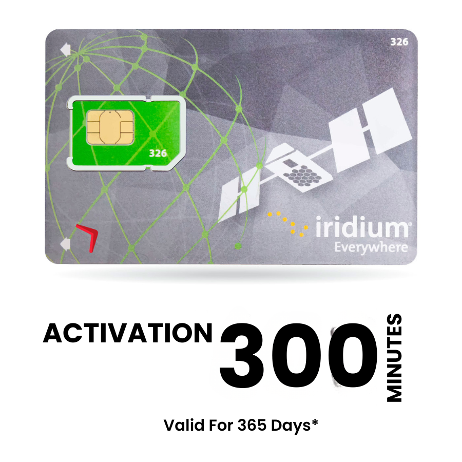 Activación Telefonía satelital IRIDIUM de 300 minutos (365 días)