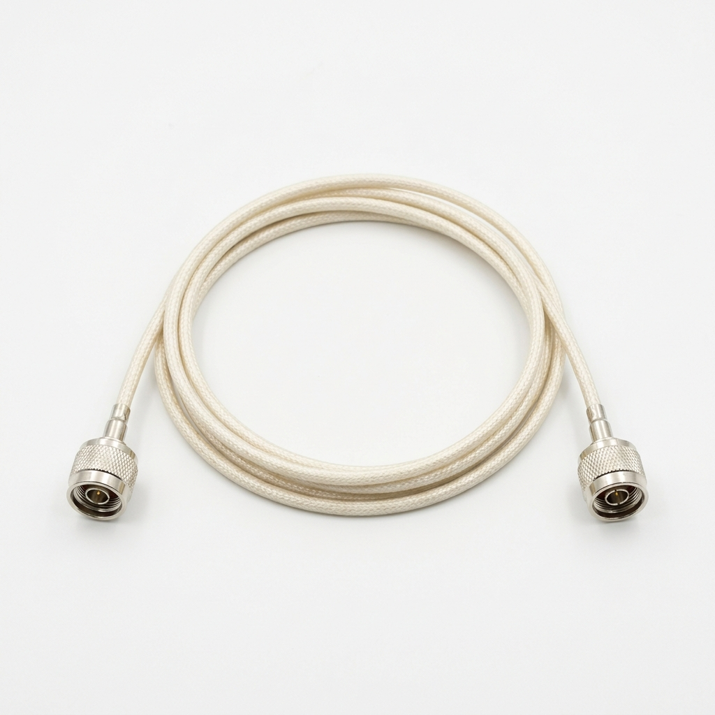 Pigtail sobre cable RG142 con conectores N macho en ambos extremos