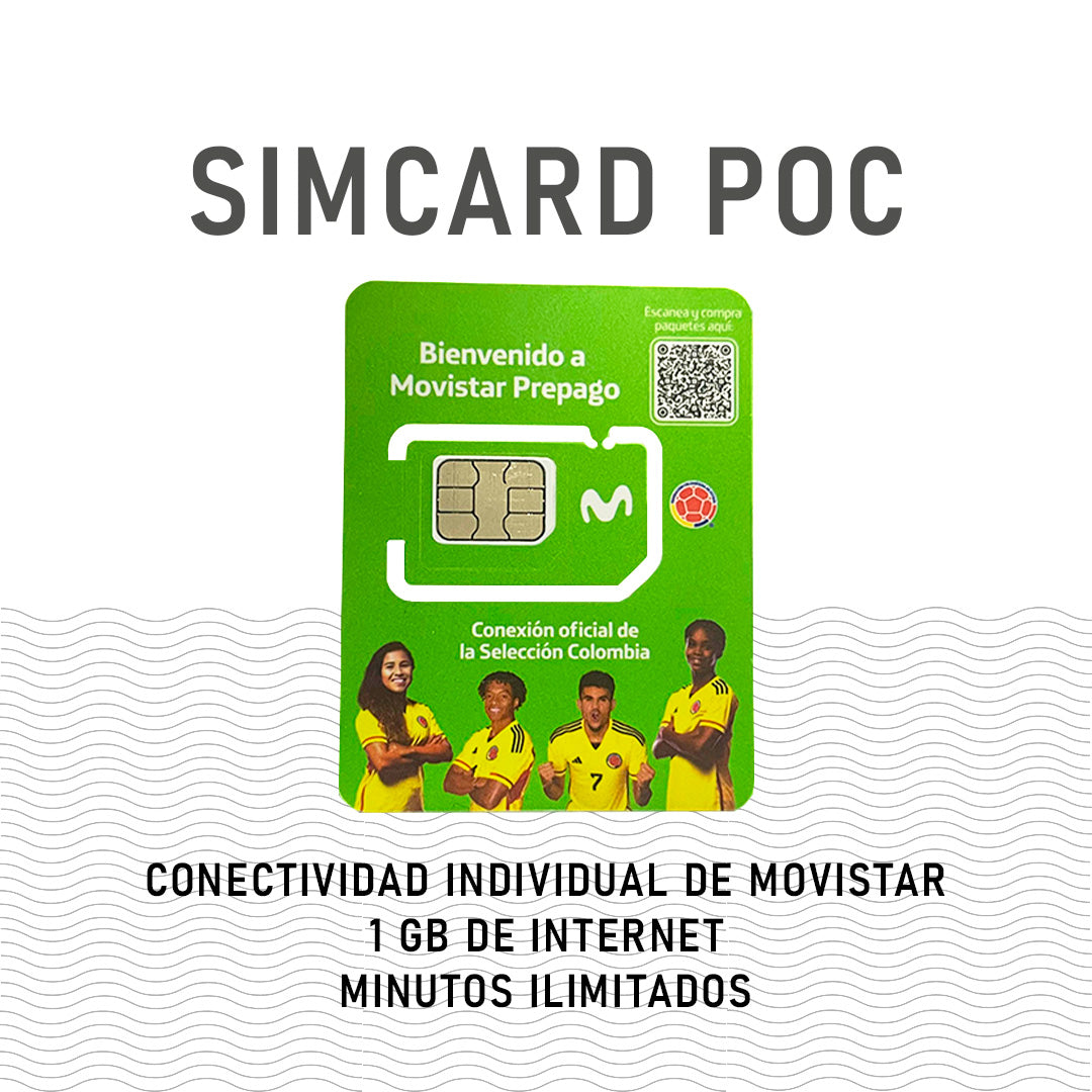 Simcard Plan Mensual M2M POC Conectividad Individual de Movistar