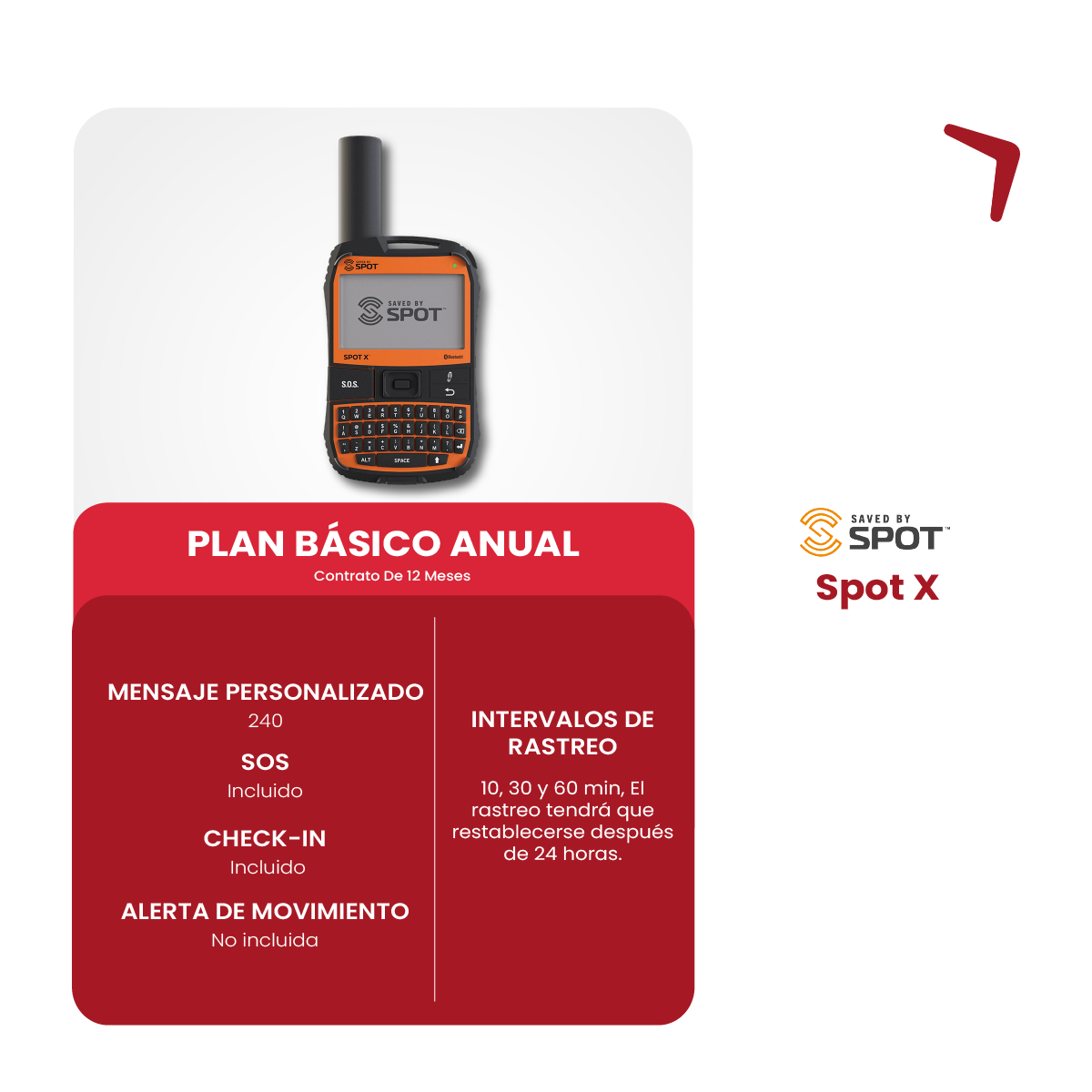 Plan Anual Para Gps Tracker Satelital Spot X