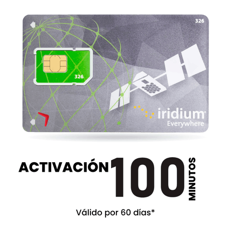 Activación Telefonia satelital IRIDIUM de 100 minutos (60 días) - Quality and Price