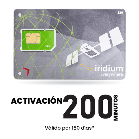 Activación Telefonia satelital IRIDIUM de 200 minutos (180 días) - Quality and Price