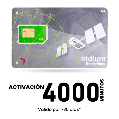 Activación Telefonia satelital IRIDIUM de 4000 minutos (730 días) - Quality and Price