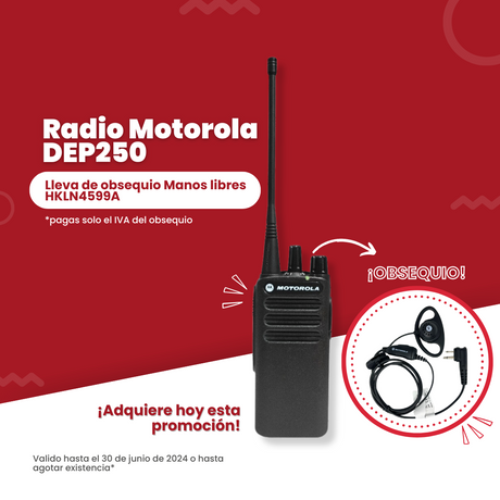 Promoción Radio Portátil Motorola DEP250 + Manos libres HKLN4599 - Quality and Price