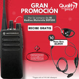 Promoción 10 Radios Portátil Motorola DEP250 + 5 Manos libres HKLN4599A + Regalo sorpresa