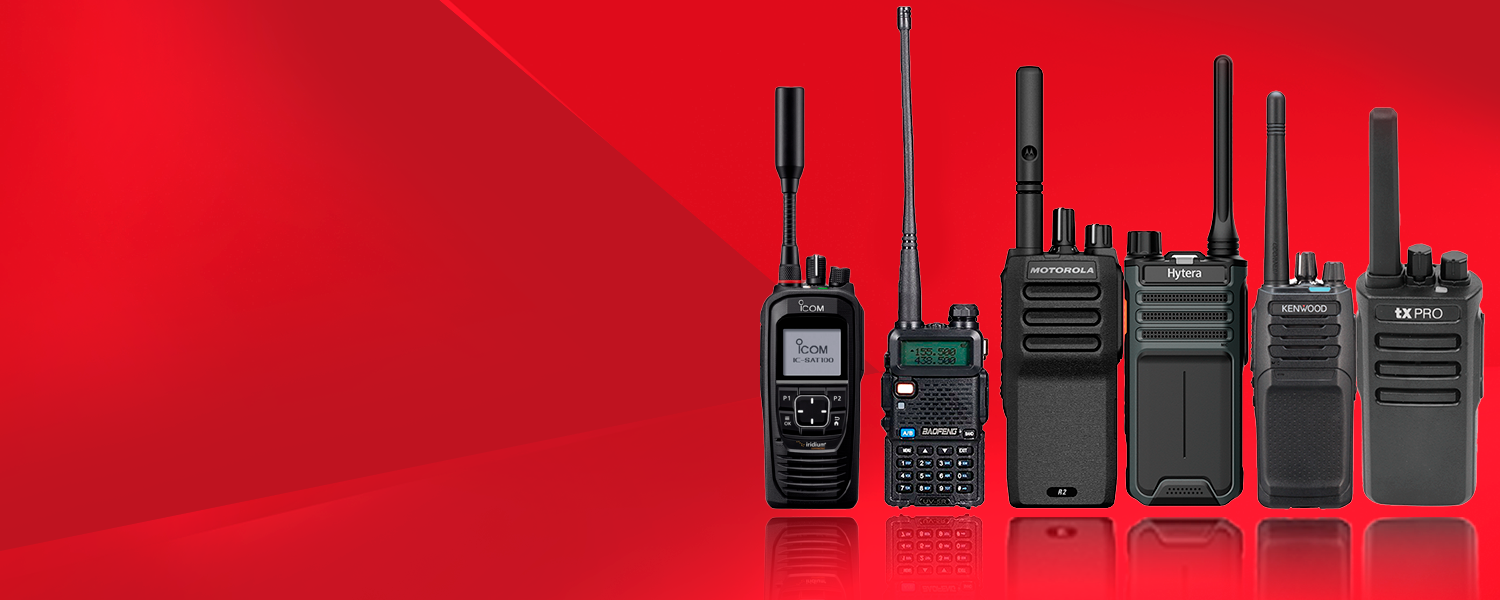 Radios de comunicación profesional VHF y UHF de las mejores marcas como Motorola, Hytera y Baofeng. Encuentra radios portátiles,  walkie talkies o equipos de radiocomunicación para seguridad, empresas y uso personal.