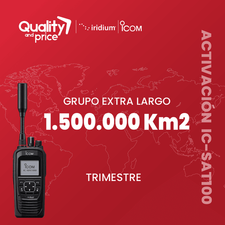 Activación radio satelital IC-SAT100 Grupo Extra largo 1.500.000 Km2 - Quality and Price