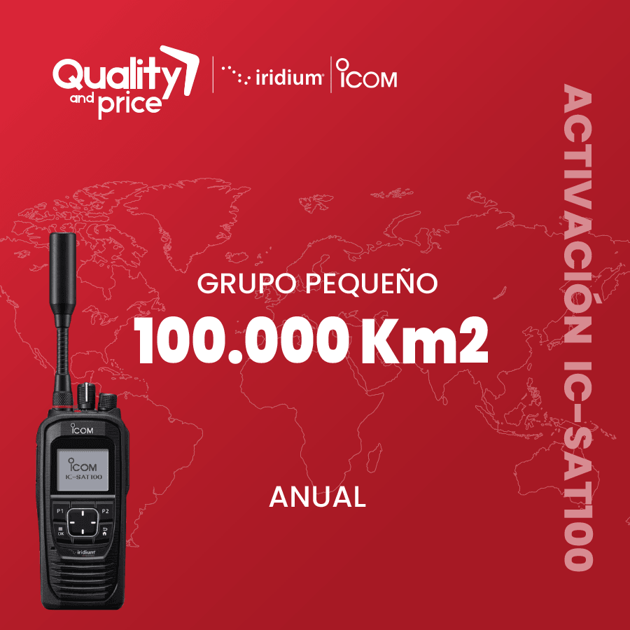 Activación radio satélital IC-SAT100 Grupo pequeño 100.000 Km2 - Quality and Price